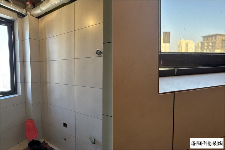 洛陽(yáng)千島裝飾瓦工施工現(xiàn)場(chǎng)